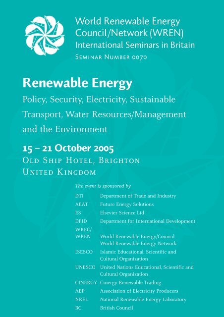 International - World Renewable Energy Congress / Network ...