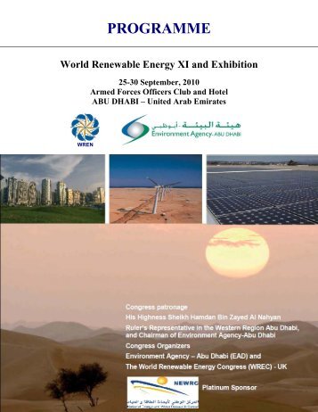 programme - World Renewable Energy Congress / Network (WREC ...