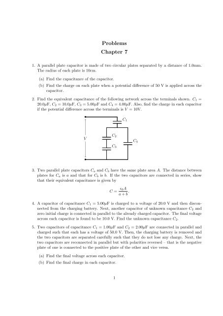 What is the charge in each plate of a parallel plate capacitor, if