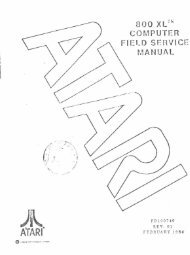 Atari 800XL Field Service Manual - ClassicComputers.info