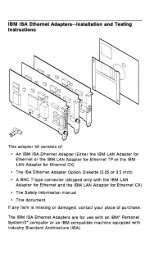 IBM ISA Ethernet Adapters - Installation and Testing Instructions.pdf