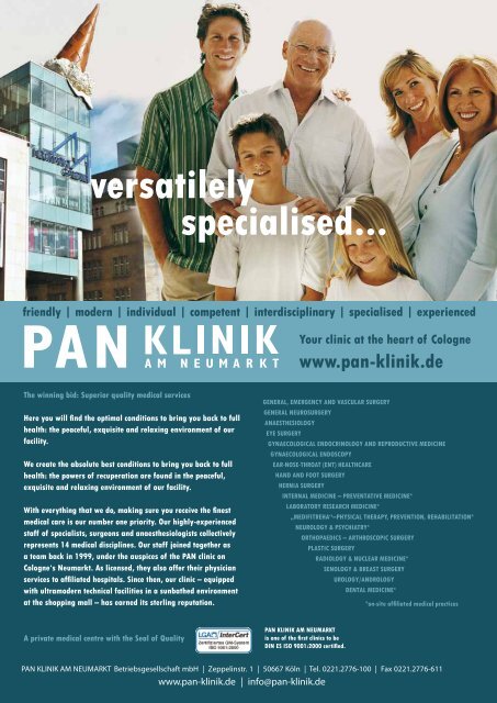 Health Cologne - PAN Klinik am Neumarkt
