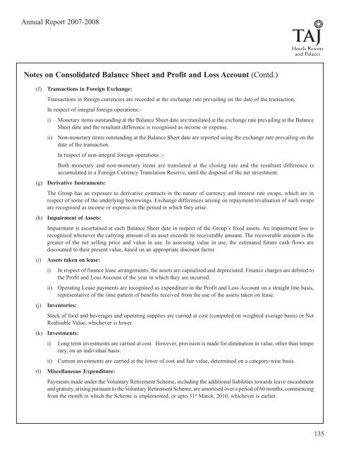 Scheduleforming part of the Balance Sheet - Domain-b