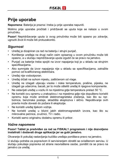 Tablet FISKAL1 - Tele2