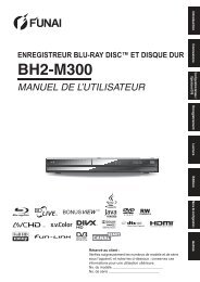 enregistreur blu-ray discâ„¢ et disque dur bh2-m300 manuel ... - Funai