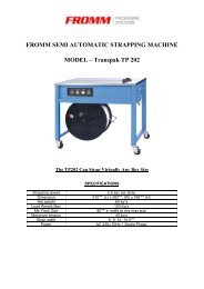 FROMM SEMI AUTOMATIC STRAPPING MACHINE MODEL 