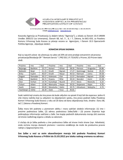 08.03.2012 31.03.2012DP Remont Servisi PrizrenOtvori PDF