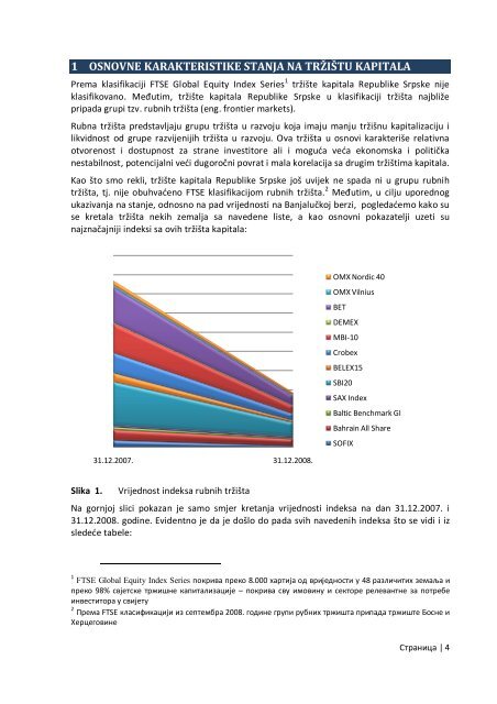 IzvjeÅ¡taj o radu i stanju na trÅ¾iÅ¡tu hartija od vrijednosti za 2008. godinu