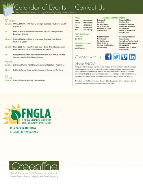 FNGLA Greenline March 2015