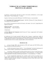 verbale di accordo territoriale provincia di arezzo - Fisascat