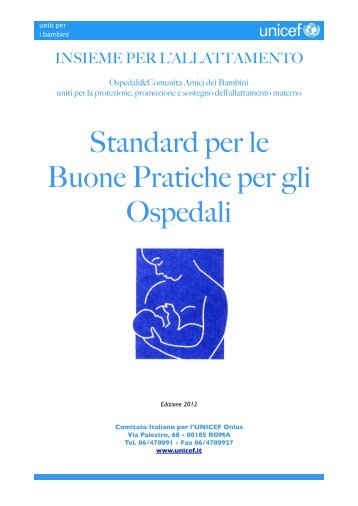 Standard per le Buone Pratiche per gli Ospedali - Unicef