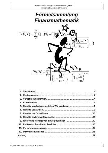 Formelsammlung Finanzmathematik