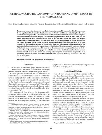 ultrasonographic anatomy of abdominal lymph nodes in the ... - Avepa