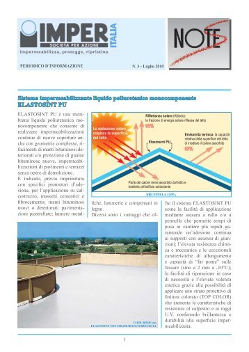 Sistema impermeabilizzante Elastosint PU