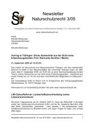 Newsletter Naturschutzrecht 3/05 - Naturschutzrecht-net