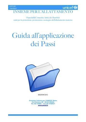 Guida all'applicazione dei Passi - Unicef