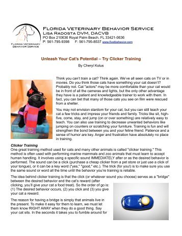 Cat_training_files/Cat clicker training article Cheryl Kolus.pdf