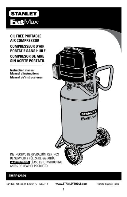 Compresor de aire con aceite Stanley