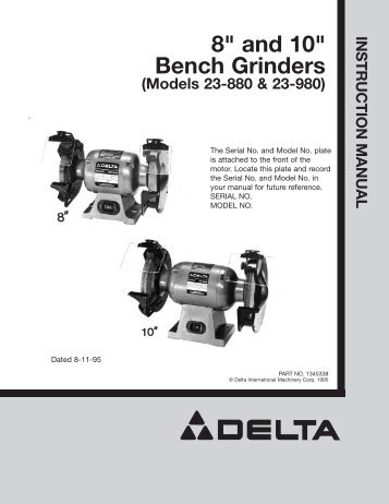 8" and 10" Bench Grinders