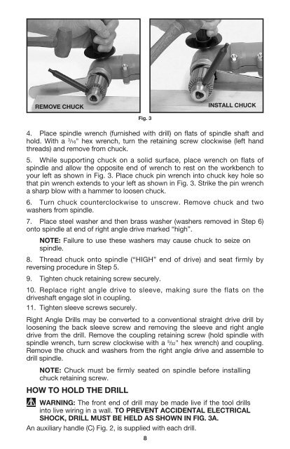 Double Insulated Portable Electric Drills Instruction manual