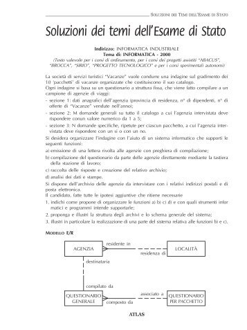 Soluzioni dei temi dell ', Esame di Stato