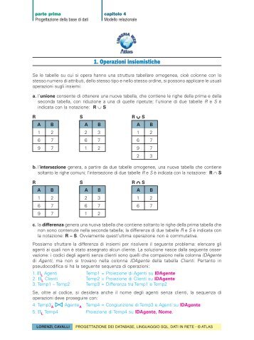 1. Operazioni insiemistiche - lorenzi.info