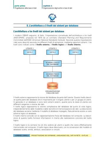 5. L'architettura a 3 livelli dei sistemi per database L ... - lorenzi.info