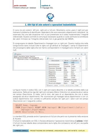 1. Altri tipi di Join esterni e operazioni insiemistiche - lorenzi.info