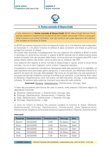 4. Forma normale di Boyce-Codd - lorenzi.info