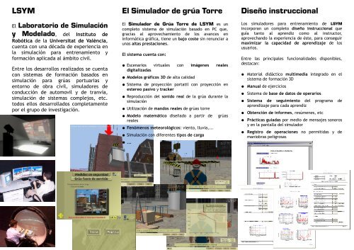Tríptico - Instituto de Robotica - Universitat de València