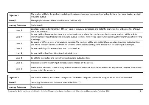 Teaching Objectives & Learning Outcomes - Curriculum ...