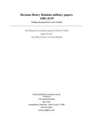 Hankins, Herman Henry military papers - Library - Ouachita Baptist ...