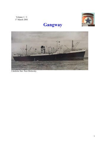 Gangway - Blue Star Line on the Web