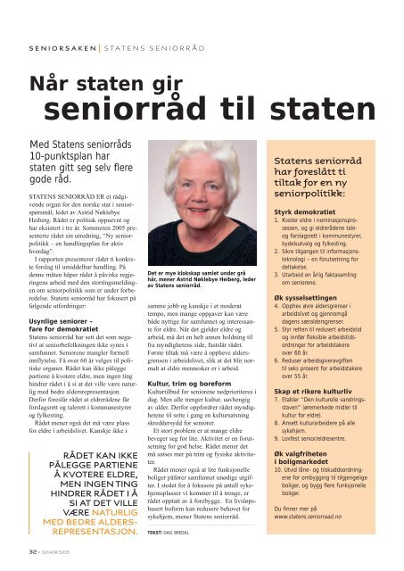 BRUK PENGENE PÃ DEG SELV! GJENOPPRETT ... - Seniorsaken