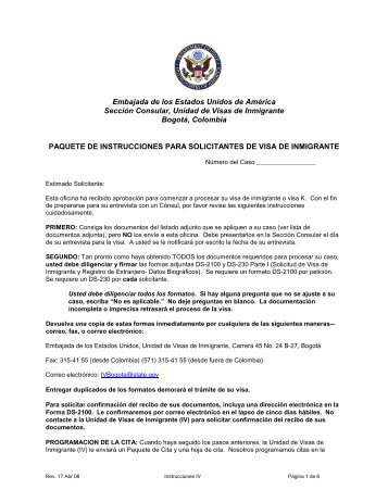 99CKET 4 -Spanish - Embajada de Los Estados Unidos de America ...