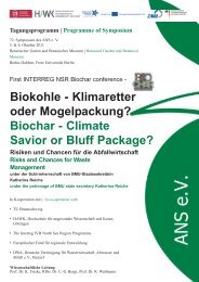 Klimaretter oder Mogelpackung? Biochar - Climate Savior ... - ANS eV