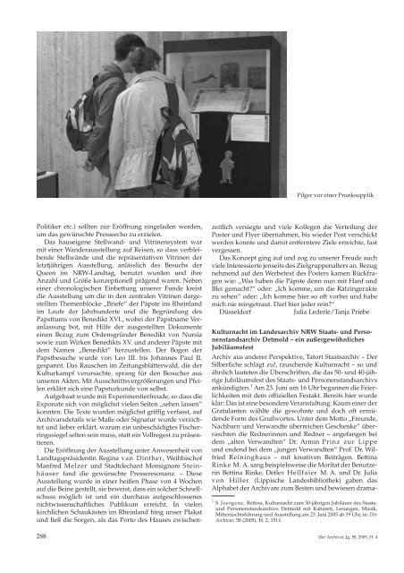 Der Archivar, Heft 4, Nov. 2005 - Archive in Nordrhein-Westfalen