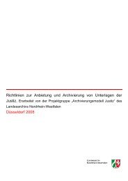 Archivierungsmodell Justiz - Archive in Nordrhein-Westfalen