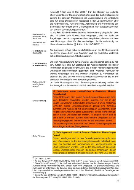 Archivierungsmodell Justiz - Archive in Nordrhein-Westfalen