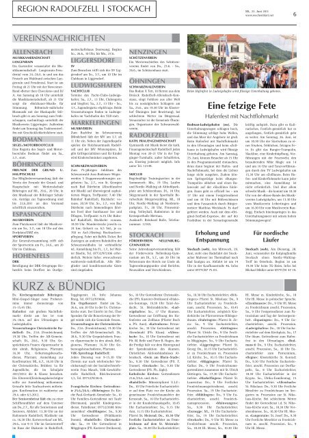 Ausgabe 25 / 2011 - Singener Wochenblatt