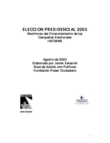 ELECCI ON PRESI DENCI AL 2003 - Poder Ciudadano