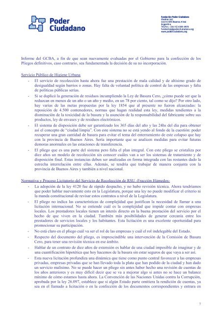 Informe sobre modificaciones efectuadas a los ... - Poder Ciudadano