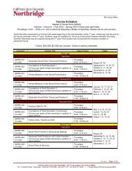 Course Schedule - Tseng College - California State University ...