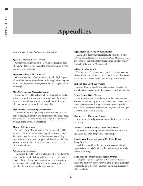 Appendices - Undergraduate Admissions - Gallaudet University