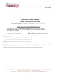 Letter of Recommendation forms - Tseng College - California State ...