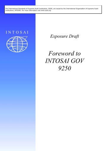 Foreword to INTOSAI GOV 9250 - ISSAI