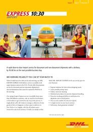 DHL Import Express 10:30 Brochure