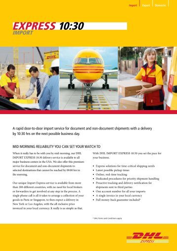 DHL Import Express 10:30 Brochure