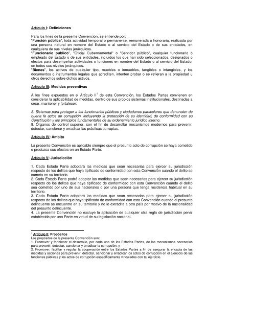 Documentos de la LegislaciÃ³n Internacional - Poder Ciudadano