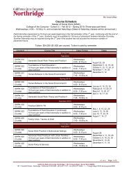 Course Schedule - Tseng College - California State University ...